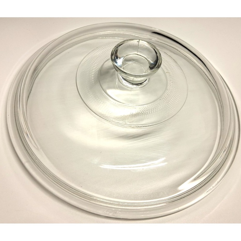 Pyrex Clear Glass Round Replacement - Lid Only #406 7.25" Diameter‎ Vintage